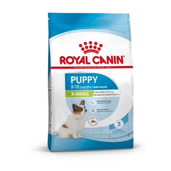 Корм Royal Canin X-Small Puppy для щенков миниатюрных пород 2-10 мес., 1.5 кг