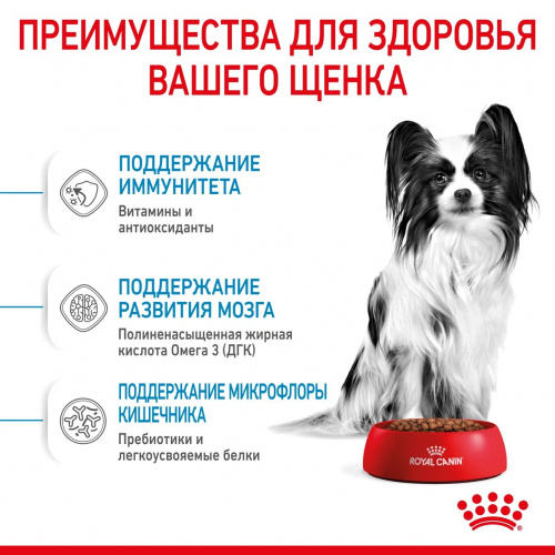 Корм Royal Canin X-Small Puppy для щенков миниатюрных пород 2-10 мес., 1.5 кг