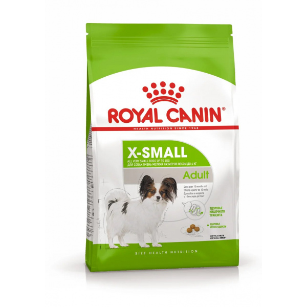 Корм Royal Canin X-Small Adult для собак миниатюрных пород (до 4 кг), 10 мес. - 8 лет, 1.5 кг