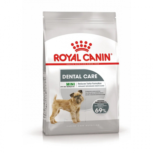 Корм Royal Canin Mini Dental Care для собак малых пород (до 10 кг) с повышенной чувствительностью зубов, 1 кг