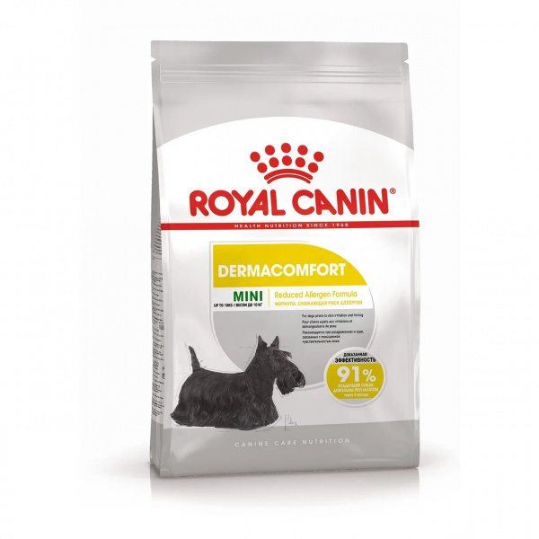 Корм Royal Canin Mini Dermacomfort для собак малых пород (до 10 кг) с чувствительной кожей, 1 кг