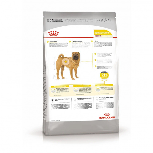 Корм Royal Canin Medium Dermacomfort для собак средних пород (11-25 кг) с раздраженной и зудящей кожей, 10 кг