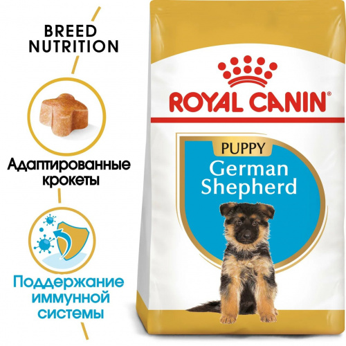 Корм Royal Canin German Shepherd Puppy для щенков немецкой овчарки до 15 мес., 12 кг