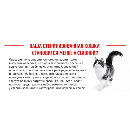 Корм Royal Canin Sterilised для стерилизованных кошек 1-7 лет, 4 кг