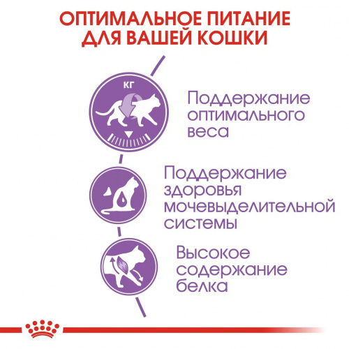 Корм Royal Canin Sterilised для стерилизованных кошек 1-7 лет, 4 кг