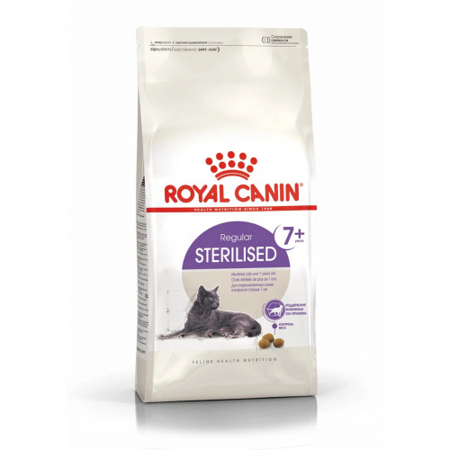 Корм Royal Canin Sterilised 7+ для стерилизованных кошек 7-12 лет, 1.5 кг