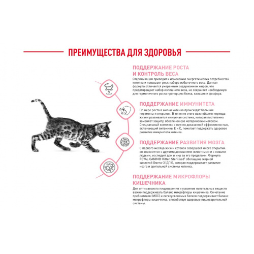 Корм Royal Canin Kitten STERILISED для стерилизованных котят до 12 мес., 3.5 кг