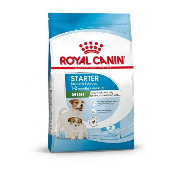 Корм Royal Canin Mini Starter для щенков малых пород до 2 мес., беременных и кормящих сук, 1 кг