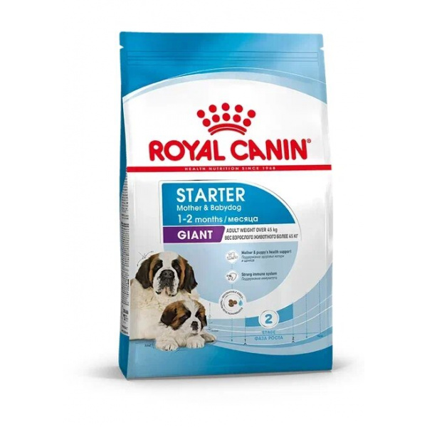 Корм Royal Canin Giant Starter для щенков гигантских пород до 2 мес., беременных и кормящих сук, 15 кг