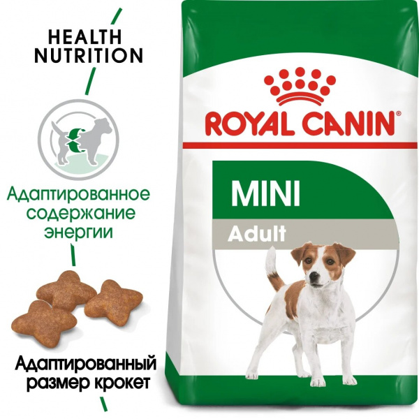 Корм Royal Canin Mini Adult для собак малых пород (до 10 кг), 10 мес. - 8 лет, 2 кг