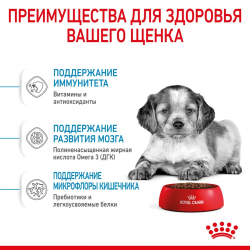 Корм Royal Canin Medium Puppy для щенков средних пород 2-12 мес., 14 кг