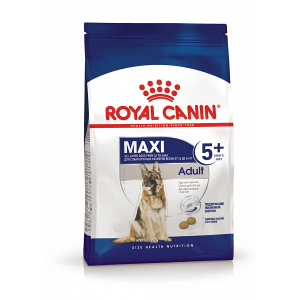 Корм Royal Canin Maxi Adult 5+ для собак крупных пород (26-44 кг), 5-8 лет, 15 кг