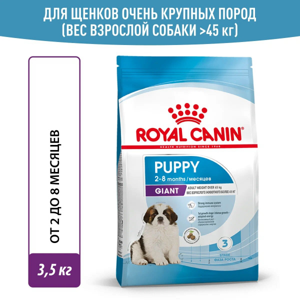 Корм Royal Canin Giant PUPPY для щенков гигантских пород 2-8 мес., 15 кг (Копировать)