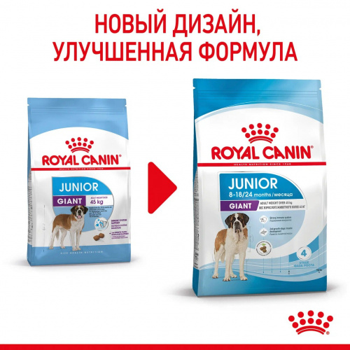 Корм Royal Canin Giant JUNIOR для щенков гигантских пород 8-24 мес., 15 кг