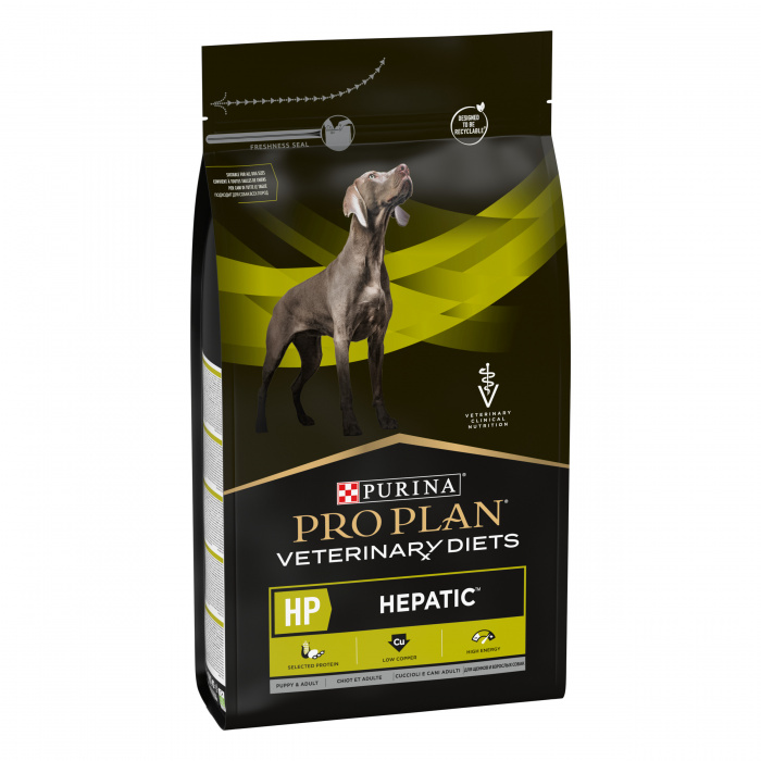 VETERINARY DIETS HP Hepatic сухой корм для щенков и взрослых собак диетический PRO PLAN при хронической печеночной недостаточности, 3 кг