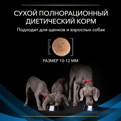 VETERINARY DIETS DRM Dermatosis сухой корм для щенков и взрослых собак диетический PRO PLAN при дерматозах и выпадении шерсти, 12 кг