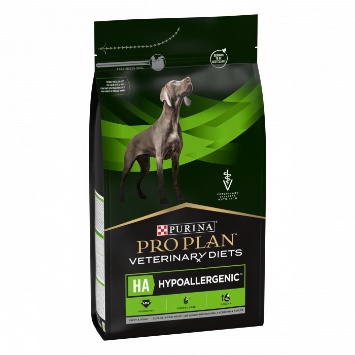 VETERINARY DIETS HA Hypoallergenic  сухой корм для собак диетический PRO PLAN при пищевой непереносимости, 3 кг