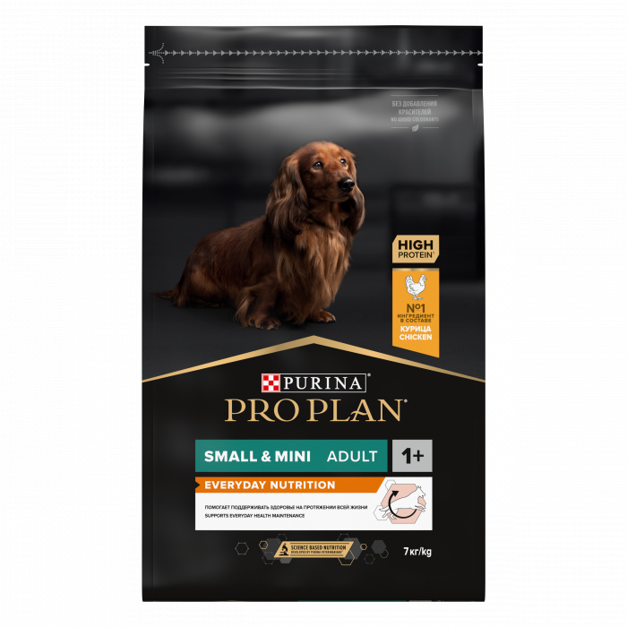 Сухой корм PRO PLAN® для взрослых собак мелких и карликовых пород, с высоким содержанием курицы 7 кг