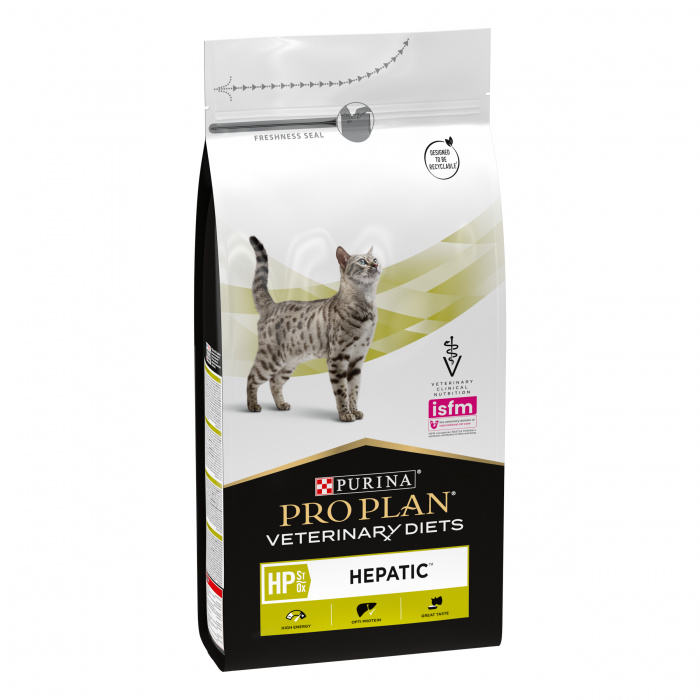 VETERINARY DIETS HP ST/OX Hepatic сухой корм для кошек диетический PRO PLAN при хронической печеночной недостаточности, 1.5 кг