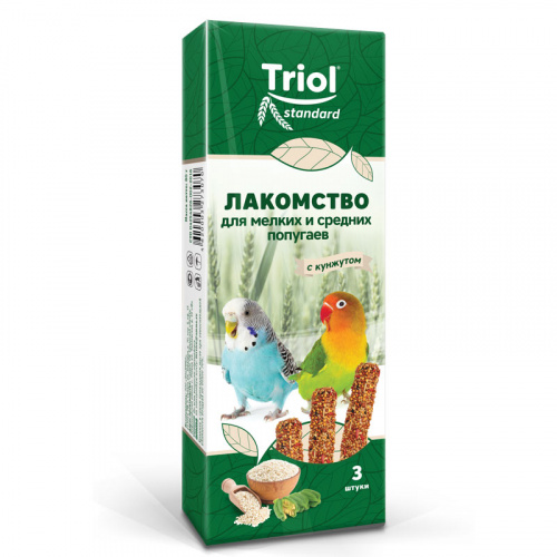 Лакомство для мелких и средних попугаев с кунжутом (уп. 3 шт), 80г, Triol Standard