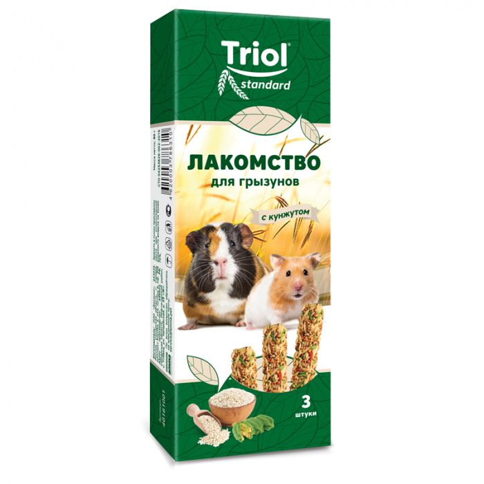 Лакомство для грызунов с кунжутом (уп. 3 шт), 80г, Triol Standard