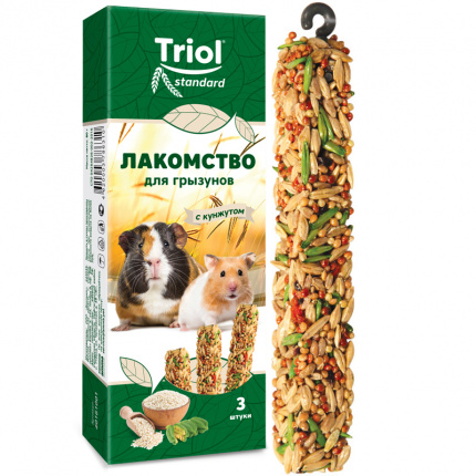 Лакомство для грызунов с кунжутом (уп. 3 шт), 80г, Triol Standard