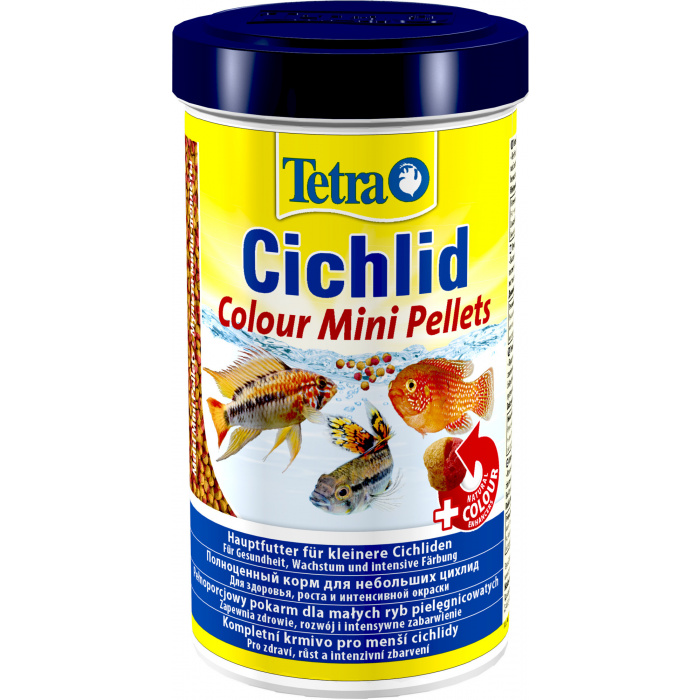 Корм для рыб  Tetra Cichlid Colour Pellets Mini 500мл (шарики мелкие)