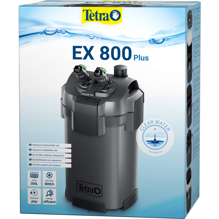 Фильтр для аквариума внешний Tetra EX 800 Plus (100-300л, 800л/ч, 10.5Вт)