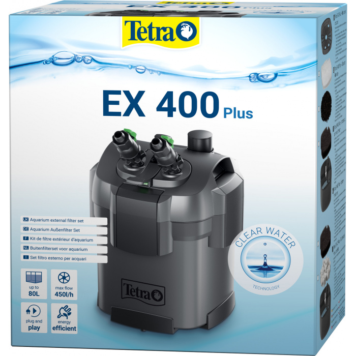 Фильтр для аквариума внешний Tetra EX 400 Plus (10-80л, 450л/ч, 5.5Вт)