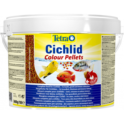 Корм для рыб  Tetra Cichlid Colour Pellets 10л (шарики)