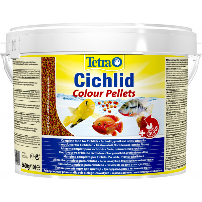 Корм для рыб  Tetra Cichlid Colour Pellets 10л (шарики)