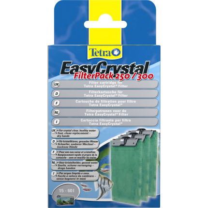 Картридж для аквариумного фильтра Tetra EasyCrystal 250/300 FilterPack для мелкой очистки, без угля (3шт.)