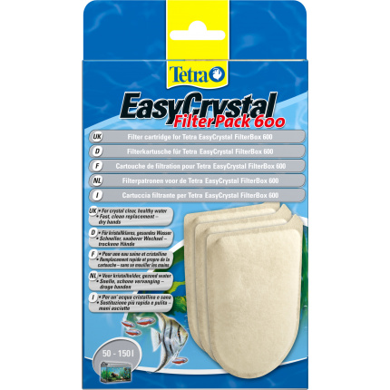 Картридж для аквариумного фильтра Tetra EasyCrystal 600 FilterPack для мелкой очистки, без угля (3шт.)