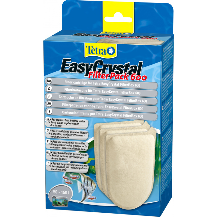 Картридж для аквариумного фильтра Tetra EasyCrystal 600 FilterPack для мелкой очистки, без угля (3шт.)