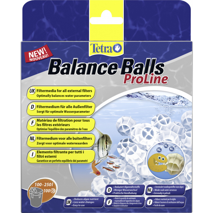 Наполнитель для аквариумного фильтра Tetra Balance Balls ProLine 880мл/100шт. (100-250л, био-шарики)