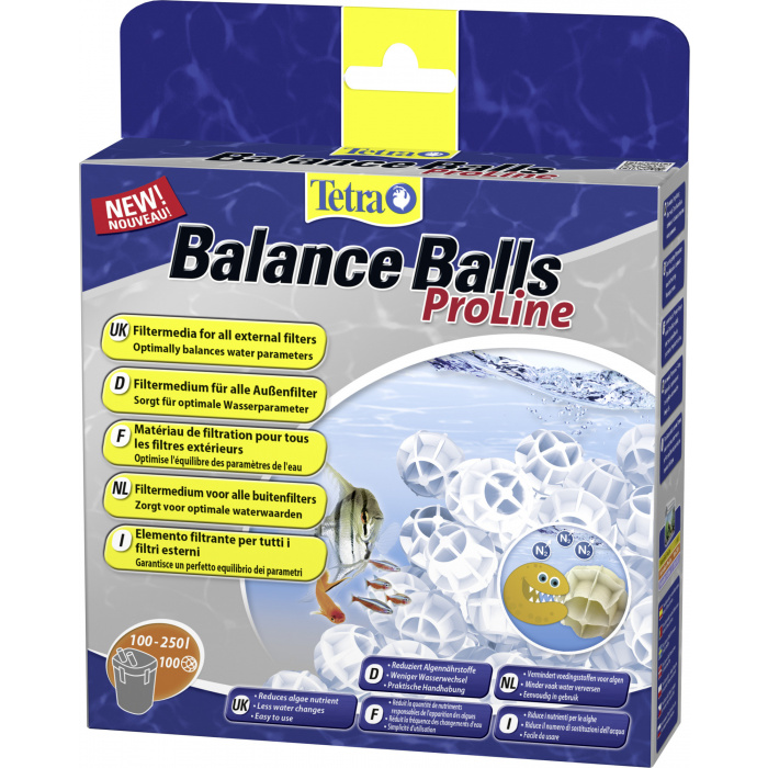 Наполнитель для аквариумного фильтра Tetra Balance Balls ProLine 880мл/100шт. (100-250л, био-шарики)