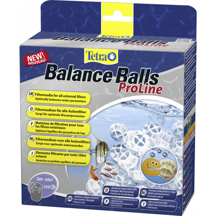 Наполнитель для аквариумного фильтра Tetra Balance Balls ProLine 2200мл/250шт. (200-500л, био-шарики)