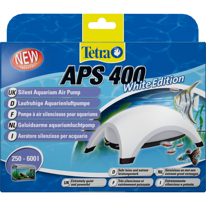 Компрессор для аквариума Tetra APS 400 (250-600л, 400л/ч, 4.5Вт, 2 канала, регулируемый), белый