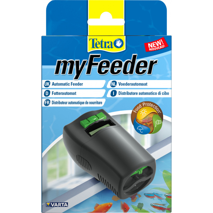 Кормушка для рыб аквариумных Tetra myFeeder автоматическая, черная