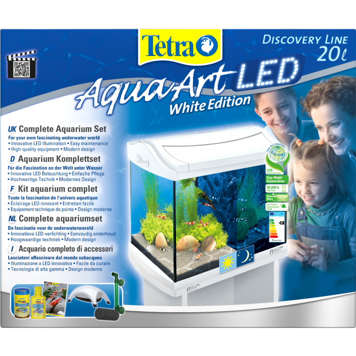 Аквакомплект AA LED Discovery Line 20л Shrimps, прямой, белый (LED 4.8Вт)