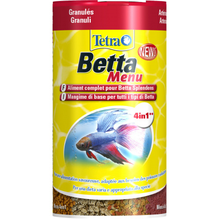 Корм для рыб  Tetra Betta Menu 100мл (хлопья, гранулы, чипсы, артемия)