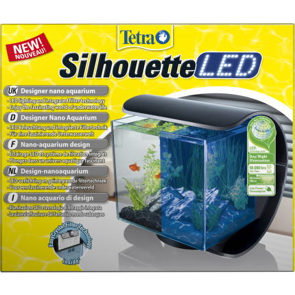 Аквакомплект Silhouette LED 12л, прямой, черный (LED 1.2Вт)