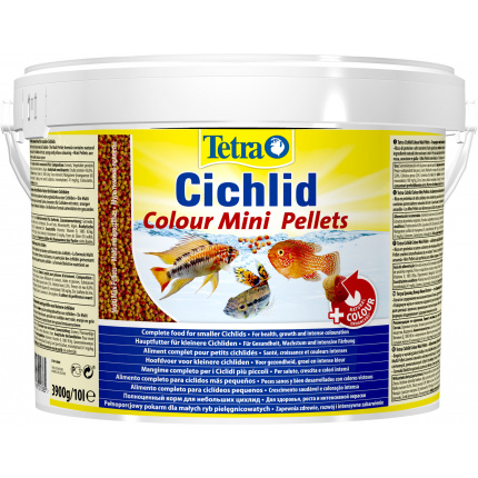 Корм для рыб  Tetra Cichlid Colour Pellets Mini 10л (шарики мелкие)