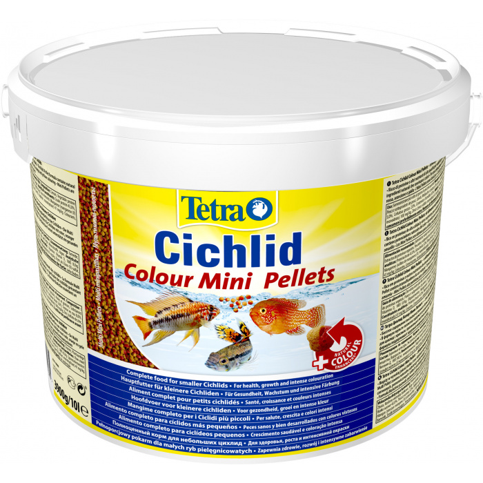 Корм для рыб  Tetra Cichlid Colour Pellets Mini 10л (шарики мелкие)