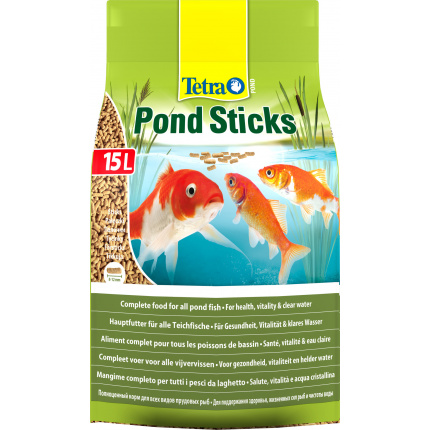 Корм для рыб прудовых Tetra Pond Sticks 15л (палочки, 8-12мм)