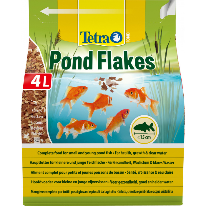 Корм для рыб прудовых Tetra Pond Flakes 4л (хлопья, 1см)