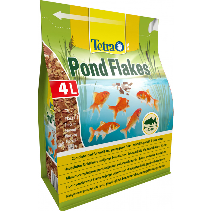 Корм для рыб прудовых Tetra Pond Flakes 4л (хлопья, 1см)