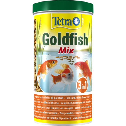 Корм для рыб прудовых Tetra Pond Goldfish Mix 1л (хлопья, палочки, гаммарус)