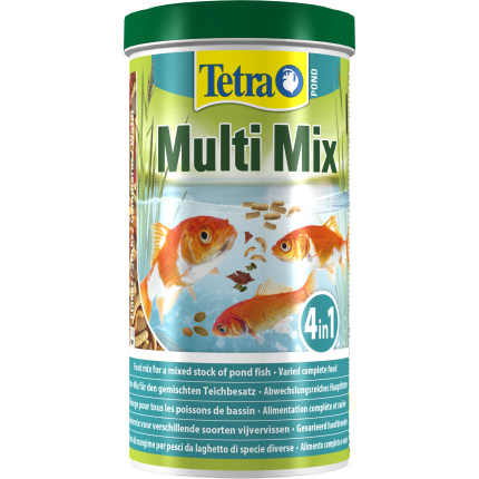 Корм для рыб прудовых Tetra Pond Multi Mix 1л (хлопья, палочки, таблетки, гаммарус)