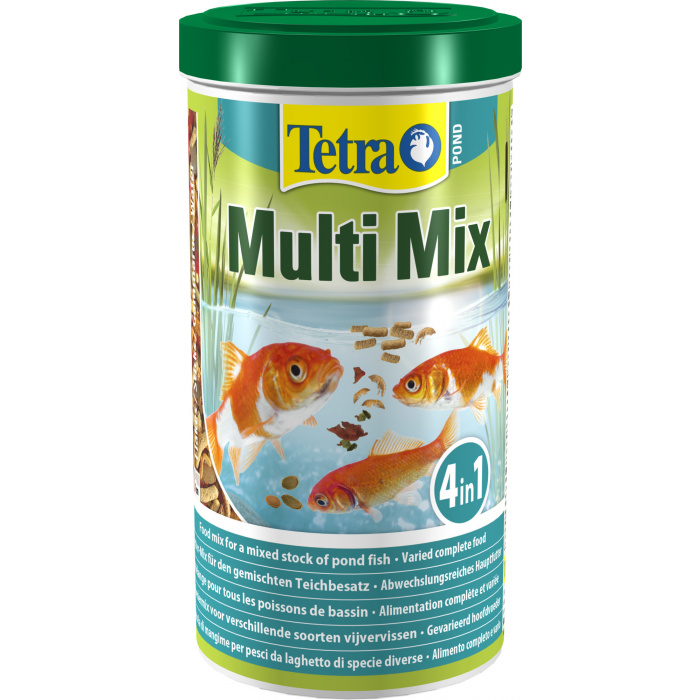 Корм для рыб прудовых Tetra Pond Multi Mix 1л (хлопья, палочки, таблетки, гаммарус)